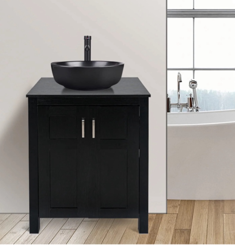 Bathroom Vanity HW1120-black (incomplete, vanity only )