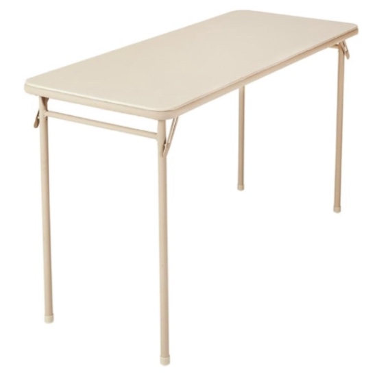 COSCO 20" x 48" Vinyl Top Serving Folding Table