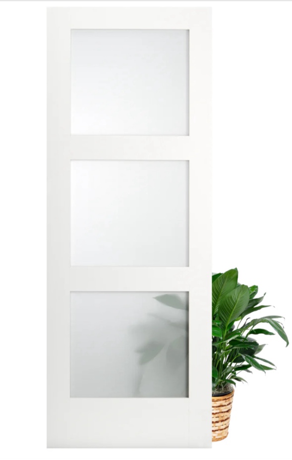 24inch Barn Door Glass X 3(incomplete, door  glass only )