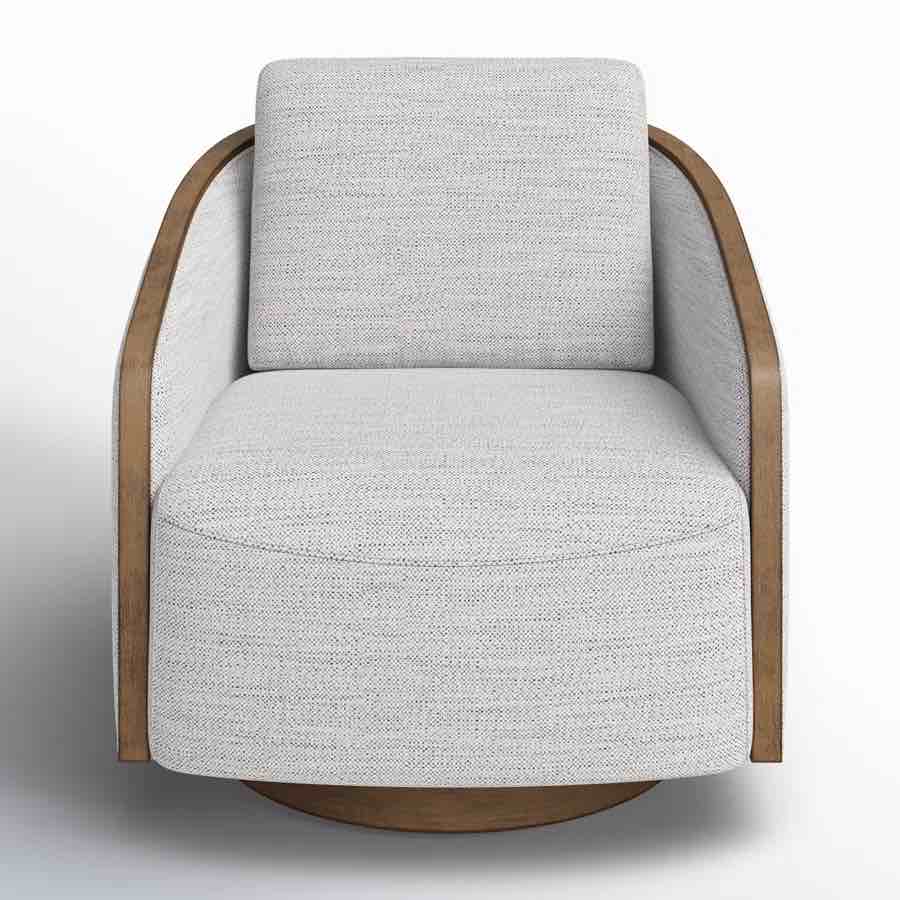 Alreem Leather Swivel Club Chair