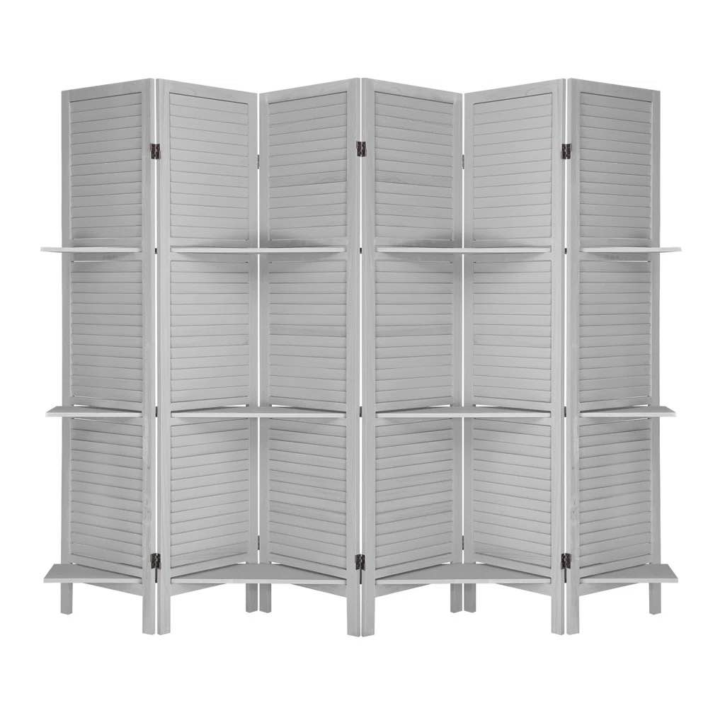 Double-Side Room Divider with Shelves for Room Separation 