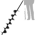 TCBWFY 3x24 Inch Auger Drill Bit for Planting - Easy Planter Garden Auger - Bulb & Bedding Plant Augers - Post Hole Digger for 3/8”Hex Drive Drill 3"x24" Black