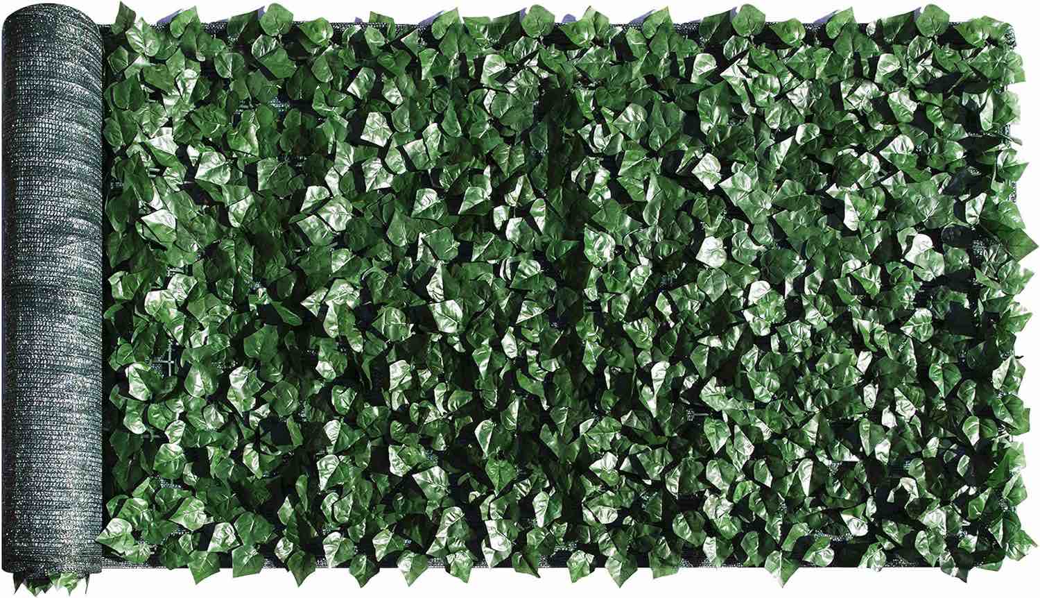 ColourTree (39" x 138") Leaves Fence Privacy Screen Artificial Hedges Faux Ivy Cover Panels â€ŠDecorative Trellis - 3 Years Warranty -Mesh Backing