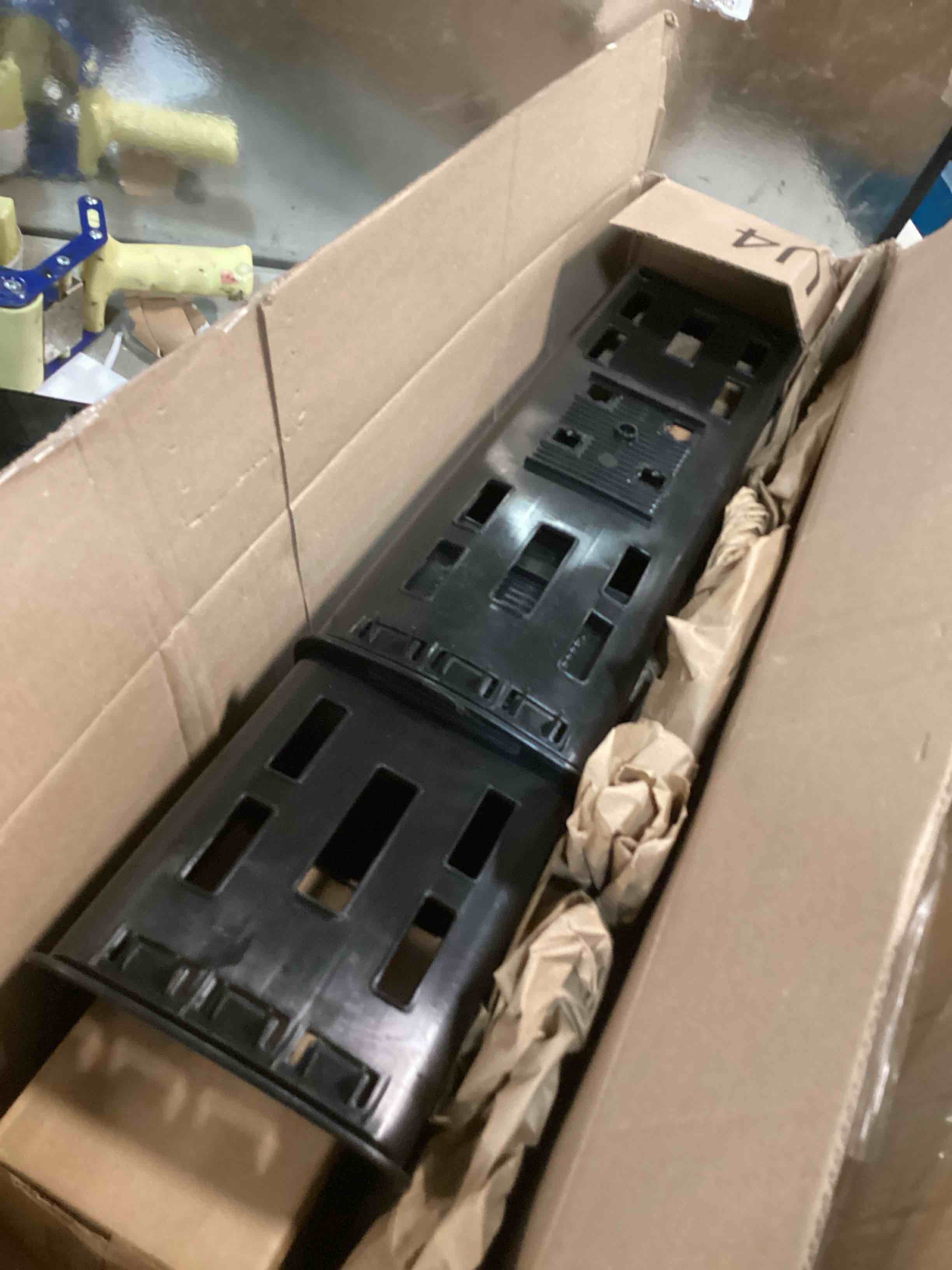 Plastic Newspaper Delivery Tube Box Receptacle & Mounting Bracket, Black