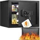 1.0 Cubic Personal Home Safe Fireproof Waterproof with Fireproof Money Bag, Fireproof Safe for Home with Removable Shelf, Fireproof and Waterproof Safe for Money Firearm Cash Medicine Jewelry Document
