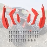 Extended X3 Fender Flares Red Finish Mud Guards