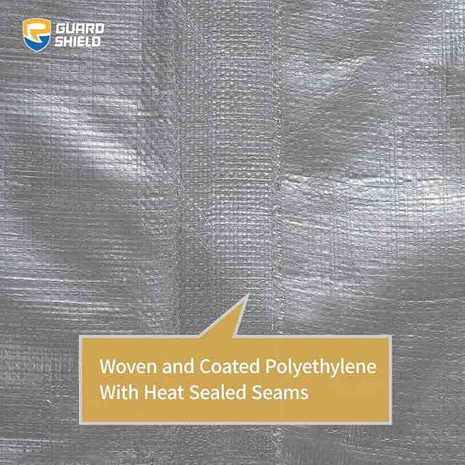 Tarps Heavy Duty Waterproof 24x36 Feet, 10Mil Multipurpose Large Tarp Cover with Metal Grommets and Reinforced Edges, Silver/Brown Tarp by RAINDEWAY