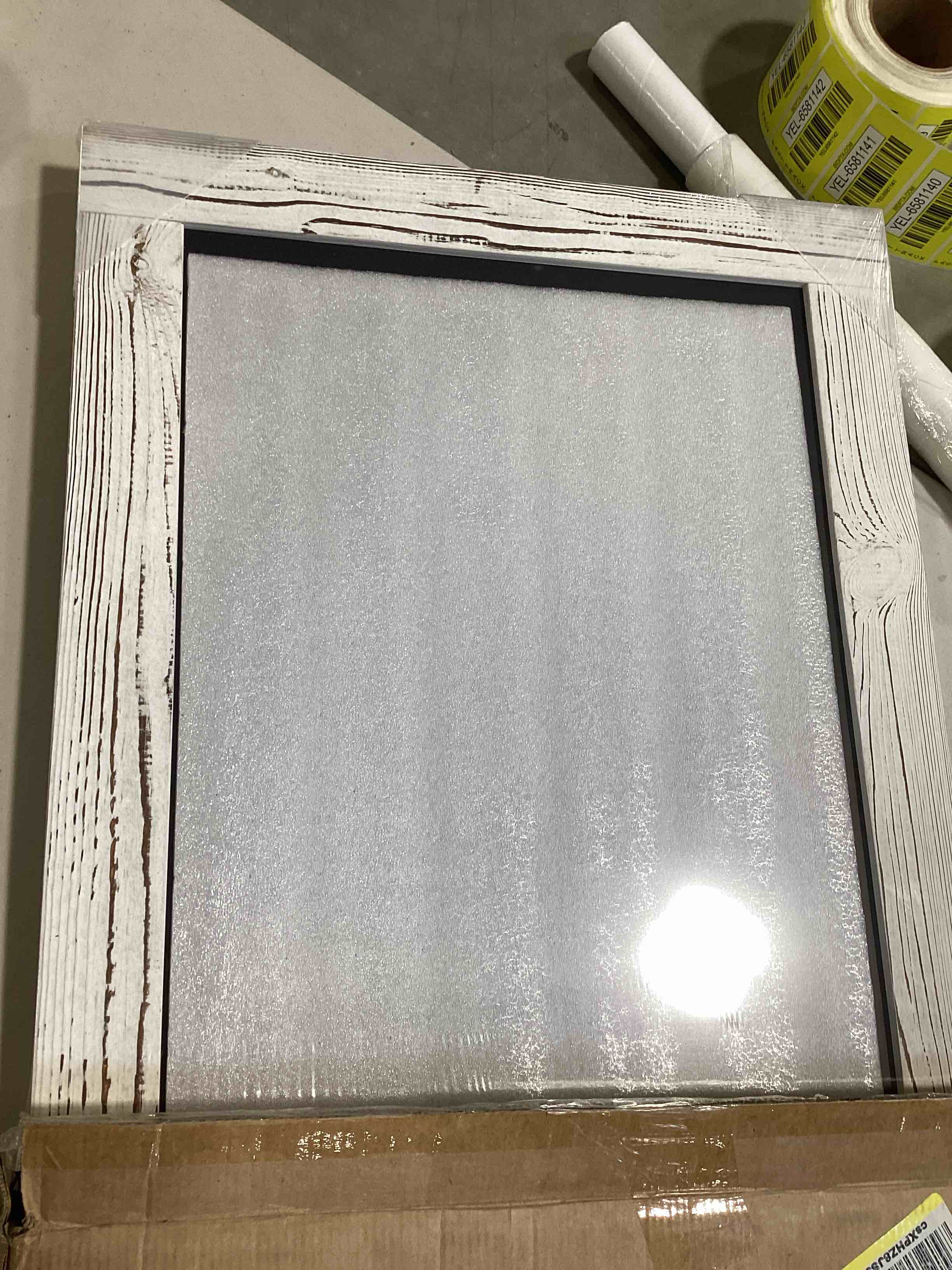 A Frame Chalkboard by HBCY Creations: 40x20 Solid Wood A-Frame Sign Whitewashed Double-Sided Magnetic Board, Chalkboard Menu Board, for Restaurants, Cafés, Weddings - Heavy Duty Hinges