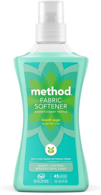 Method Fabric Softener; Beach Sage; 53.5 Ounces; 45 Loads; 1 pack; Packaging May Vary