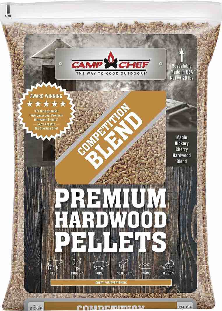 Camp Chef Competition Blend BBQ Pellets, Hardwood Pellets for Grill, Smoke, Bake, Roast, Braise and BBQ, 20 lb. Bag