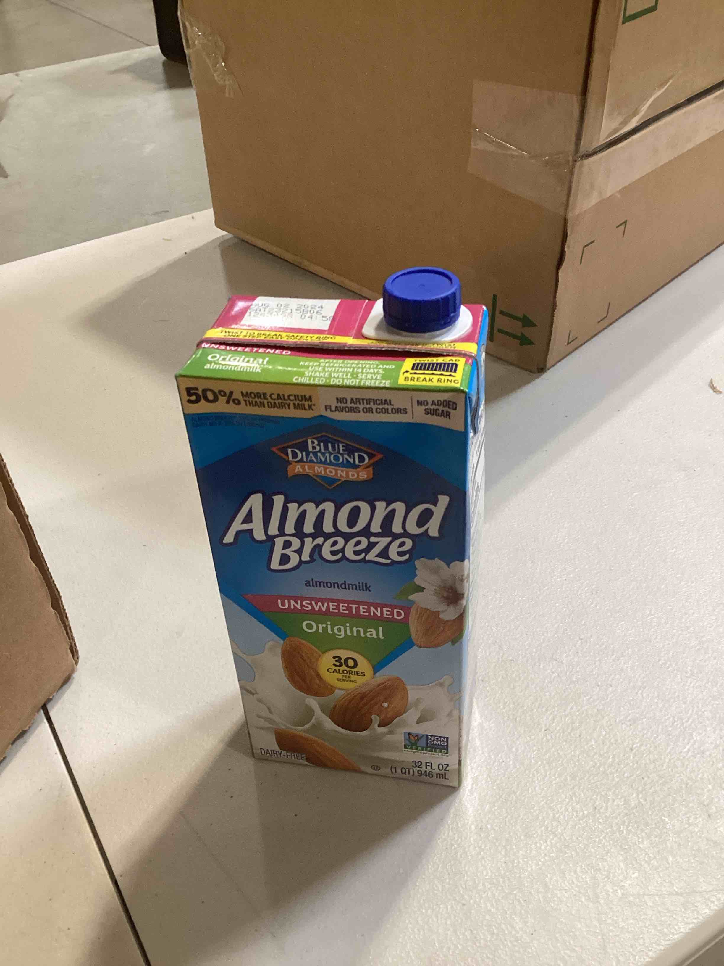 Almond Breeze Dairy Free Almondmilk Blend, Almond Coconut, Unsweetened Original, 32 Fl Oz (Pack of 12)
