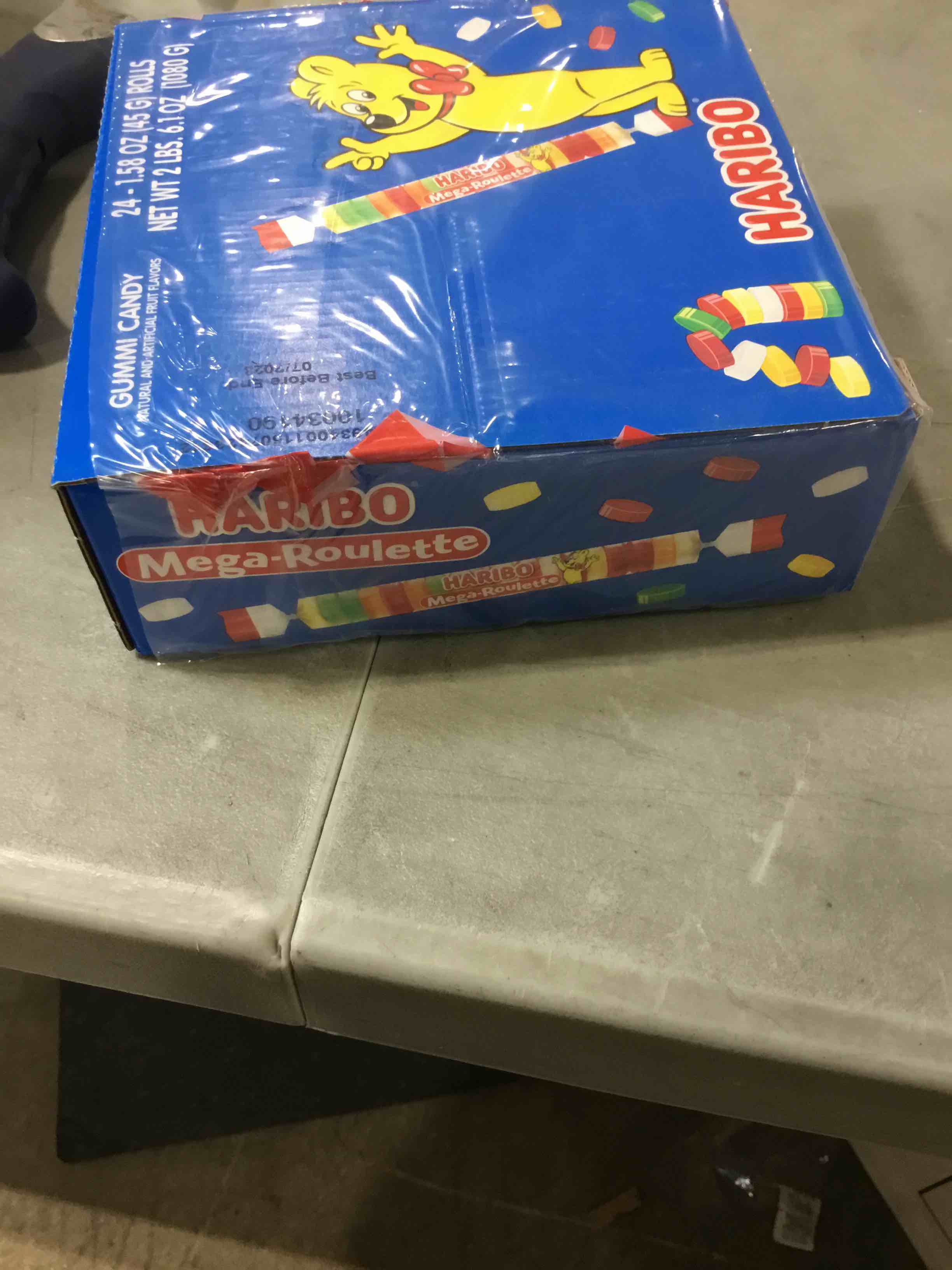 Haribo Gummi Roulettes, Mega-Roulette, 1.59 oz. Roll (Pack of 24)