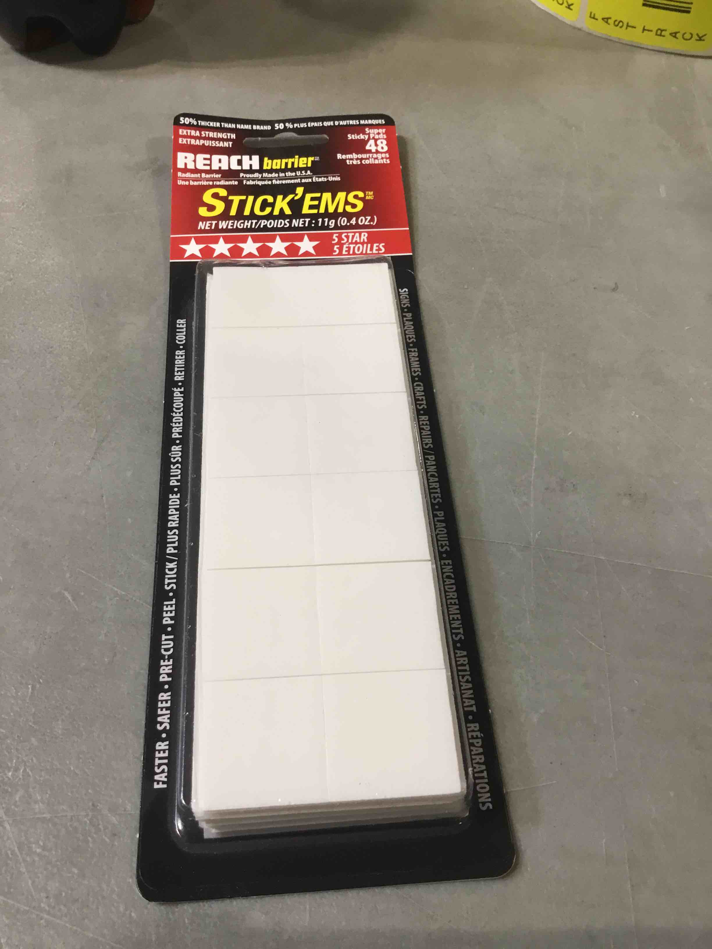 Reach Barrier 3443 Stick EMS Mounting Strips, White