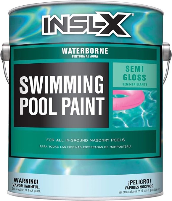 INSL-X Waterborne, Semi-Gloss Acrylic Pool Paint, Royal Blue, 1 Gallon