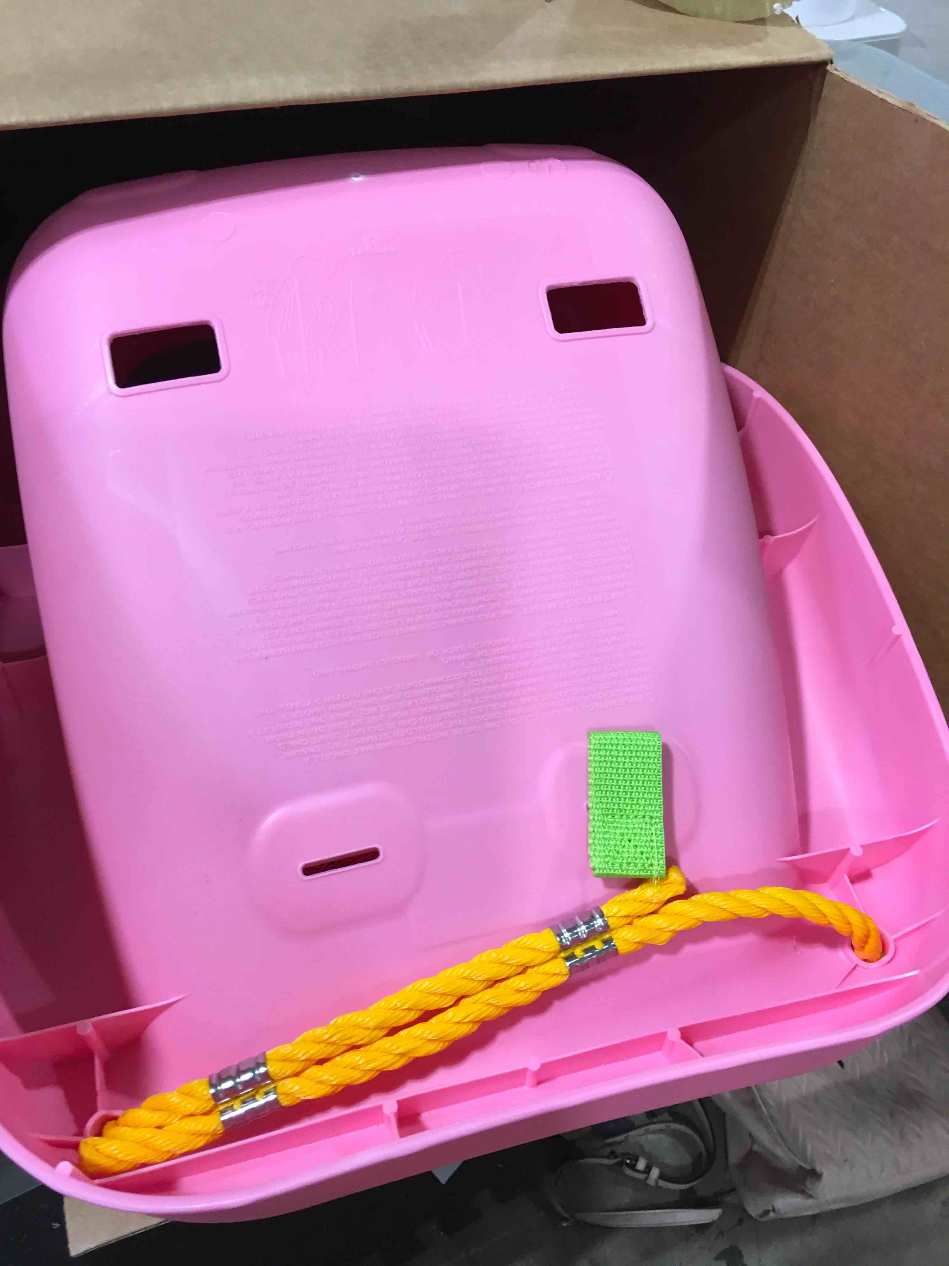 Little Tikes Snug 'n Secure Pink Swing with Adjustable Straps, 2-in-1 for Baby and Toddlers Ages 9 Months - 4 Years,16"D x 16.3"W x 17"H