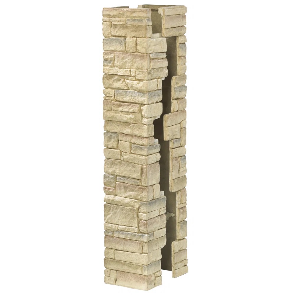 2- Piece 42 in. Stacked Stone Post Cover
