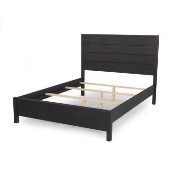 Montauk Solid Wood Panel Bed - BLACK (incomplete)