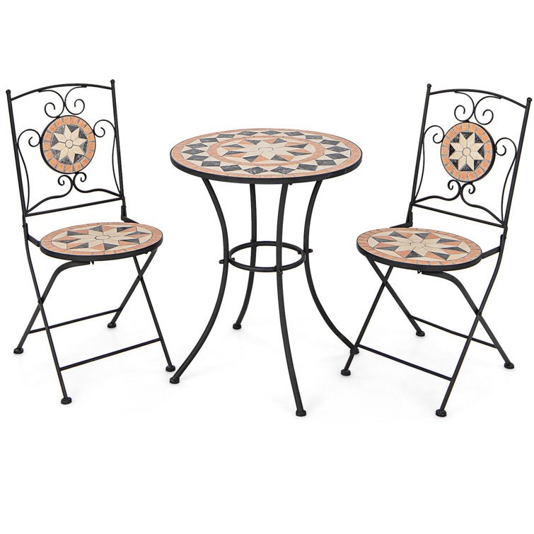 Raposa Round 2 - Person 24" Long Bistro Set