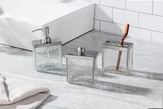 Roselli Trading Company® Crackle 3 Piece Bathroom Accessory Set