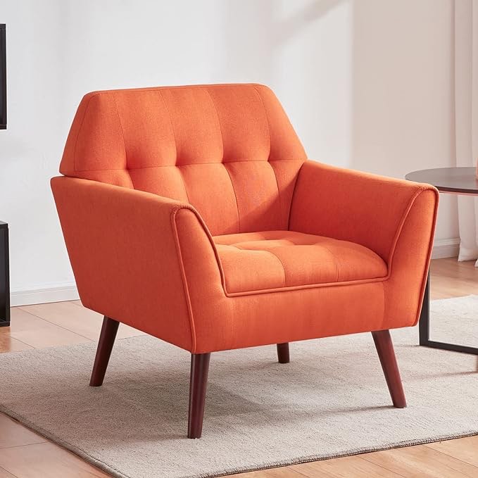 Cheap single accent chair Clearance Living Room Accent Fabric ArmChair Single Sofa Upholstered w