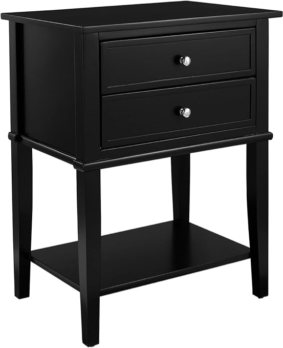 Dmitry 2-Drawer End Table with Storage