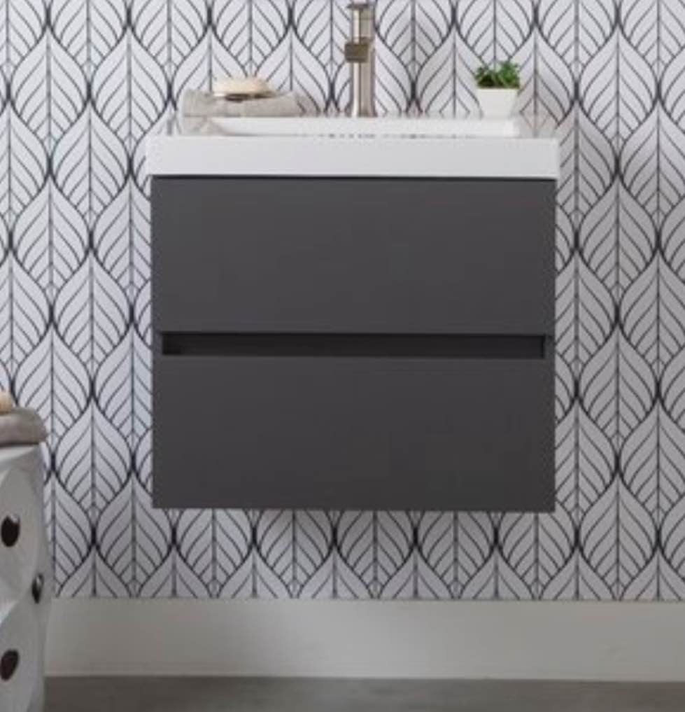 Azucena 24.5" Wall-Mounted Single Bathroom Vanity/ incomplete 
