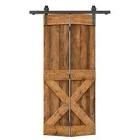 84'' Solid Wood Barn Doors Bi-Fold Door