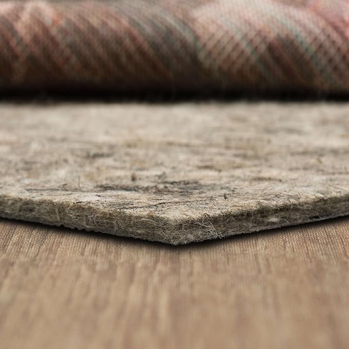 9' x 12' Non Slip Rug Pad Gripper 1/2 Thick Dual Surface Felt + Rubber Gripper - Safe for All Floors