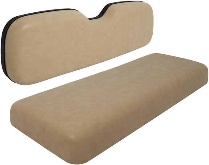 ILVGOLF Universal Rear Replacement Cushions for Golf Cart Rear Seat, Golf Cart Cushion Back Seat for EZGO TXT RXV ST for ST Sport for Valor Models for Club Car, Dedicated for Flip Rear Seats, Tan