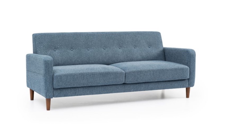 Shop all Mellow Adair Mid-Century Modern Sofa Couch with Armrest Pockets Tufted Linen Fabric - Mellow (incomplete)