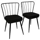 black dining chairs set of 2 