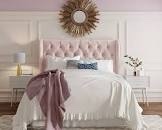 pink velvet tufted bed (incomplete headboard only)(size unknown)