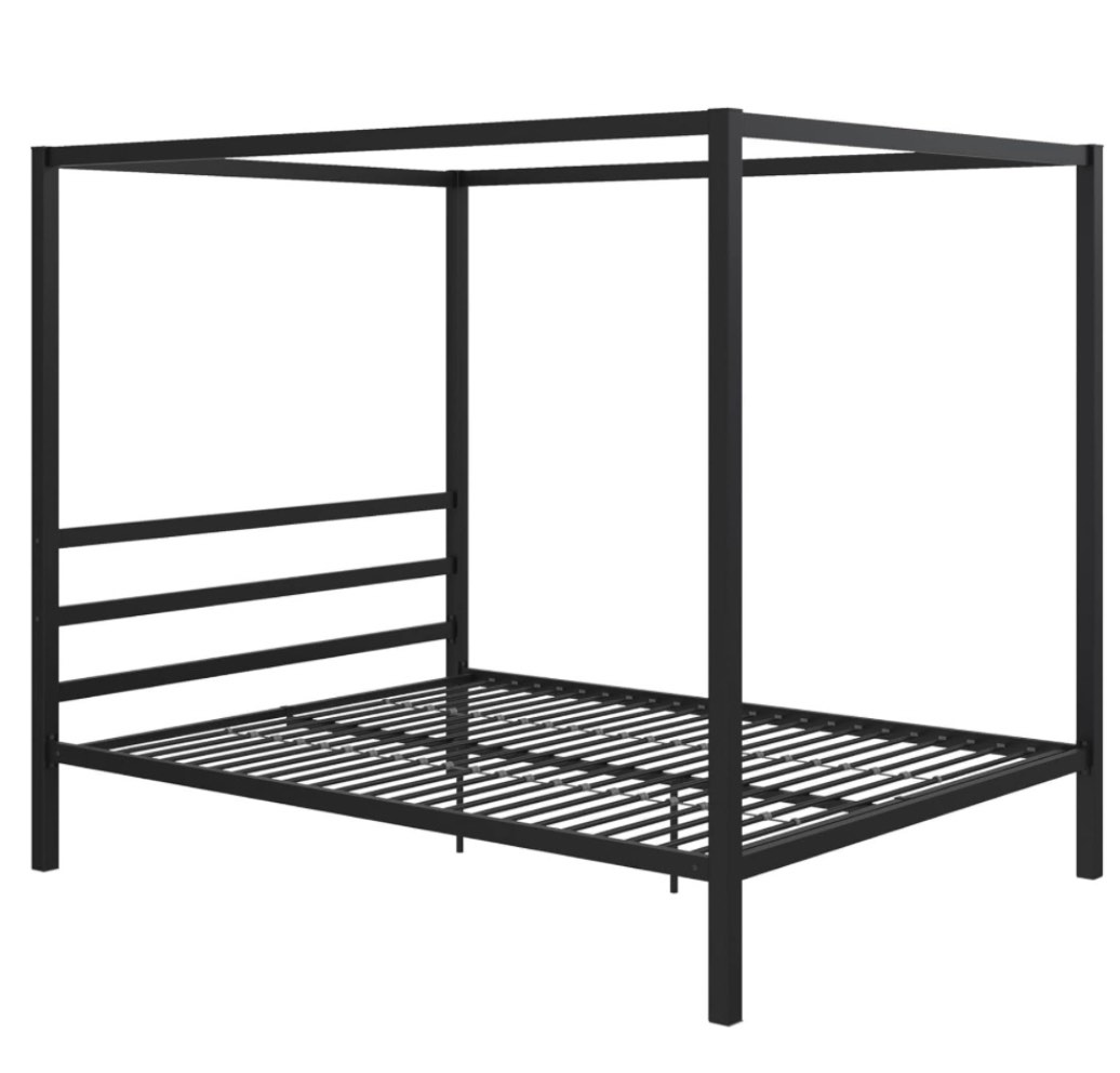 canopy bed black (incomplete box 1/2)