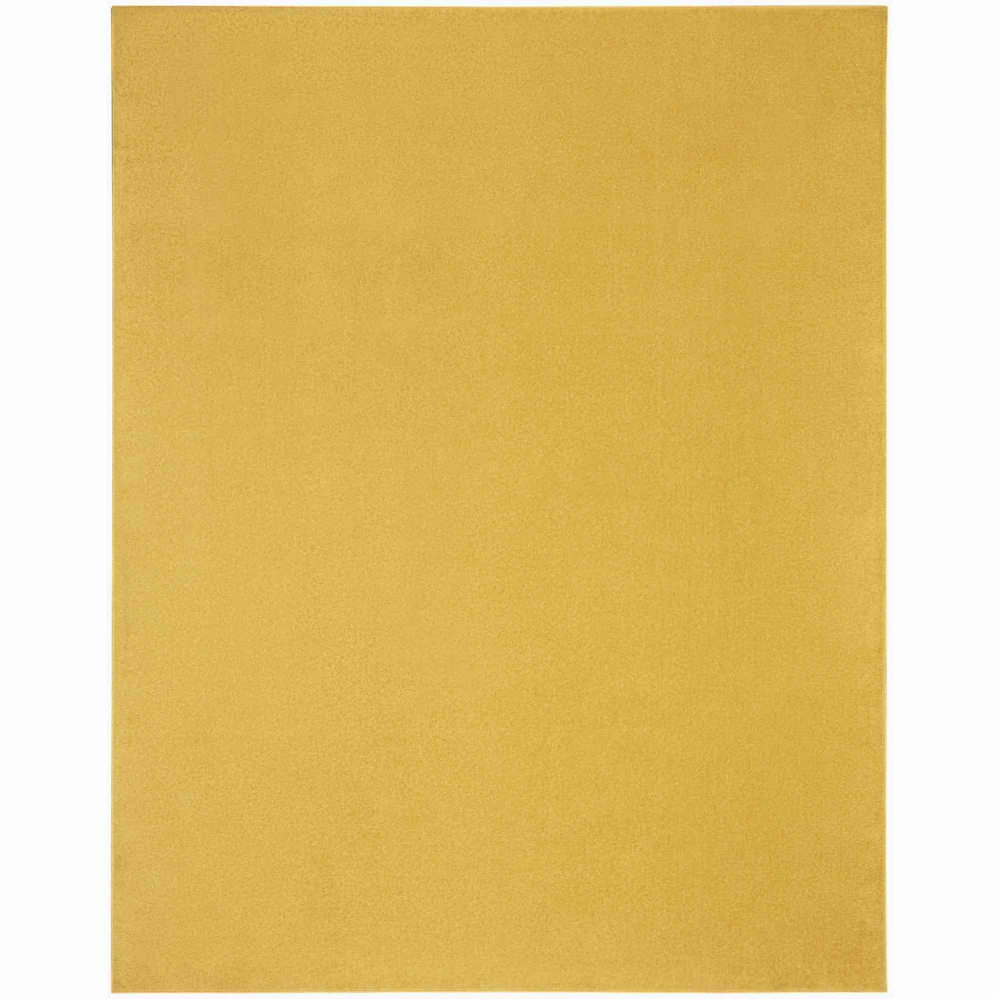 yellow area rug (size unknown)