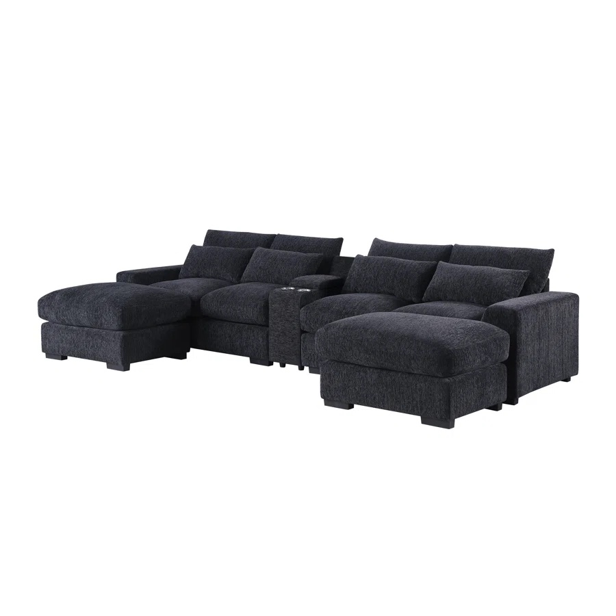 Nyeisha Piece Upholstered Sofa & Chaise(incomplete ottoman only)