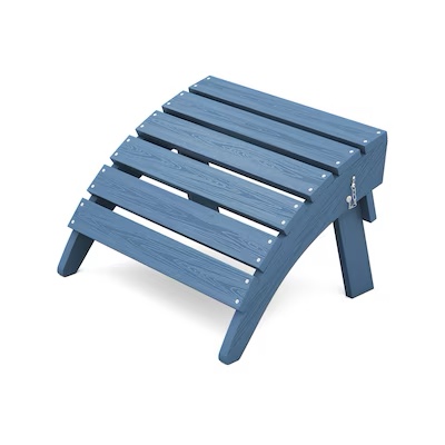 JEAREY HDPE Folding Ottoman for Adirondack chair 1 Navy Hdpe Ottoman