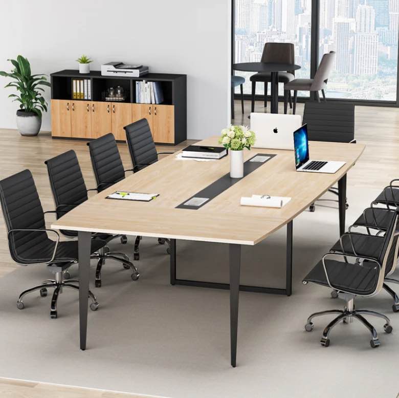 Beige Billey 94.48'' Rectangle Conference Table(incomplete box b)