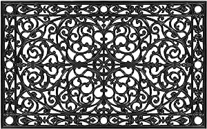 Home & More Calloway Mills 900223048 Gatsby Rubber Doormat 2'6 x 4' Black