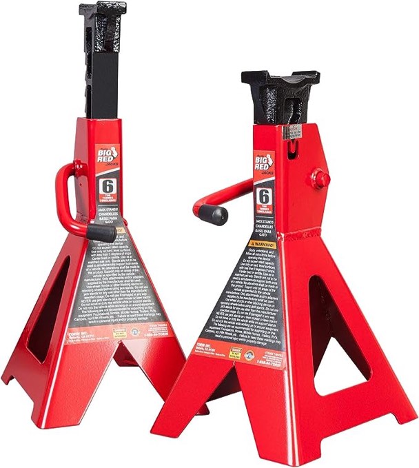 BIG RED AT84007R Torin Hydraulic Low Profile Service/Floor Jack with Dual Piston Quick Lift Pump, 4 Ton (8,000 lb) Capacity, Red 4 Ton Steel Red