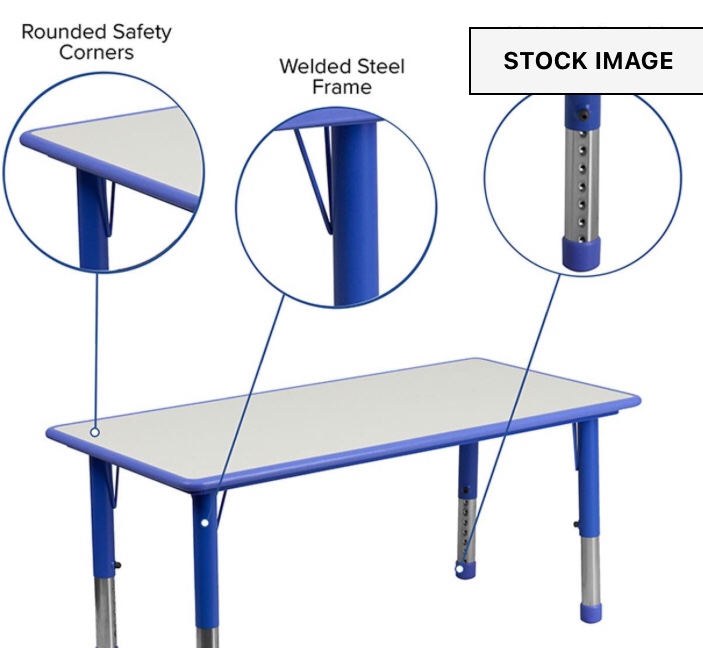 Pack Of 4 - Table Legs Only, Yu-ycy-060-blue-legs-gg