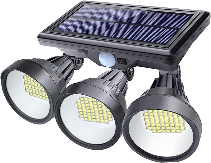 Solar Outdoor Lights, Kasonic ML5000 Motion Sensor Security LED High Brightness 7000K,IP65 Waterproof, Cordless, Flood Light for Garage Yard Garden Porch, 2 Pack