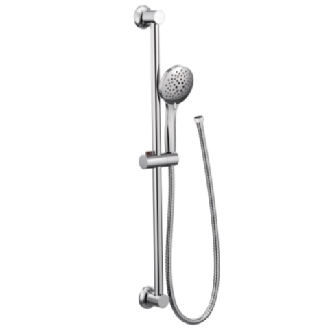 Moen Chrome Eco-Performance 5-Function Handheld Shower with 30-Inch Slide Bar and 69-Inch Hose