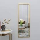 whitebeach Hanging Door Mirror,Full Body Mirror Wall Mirror Full Length 48”x16” Gold Wall Mounted Over The Door Dress Mirror Bedroom
