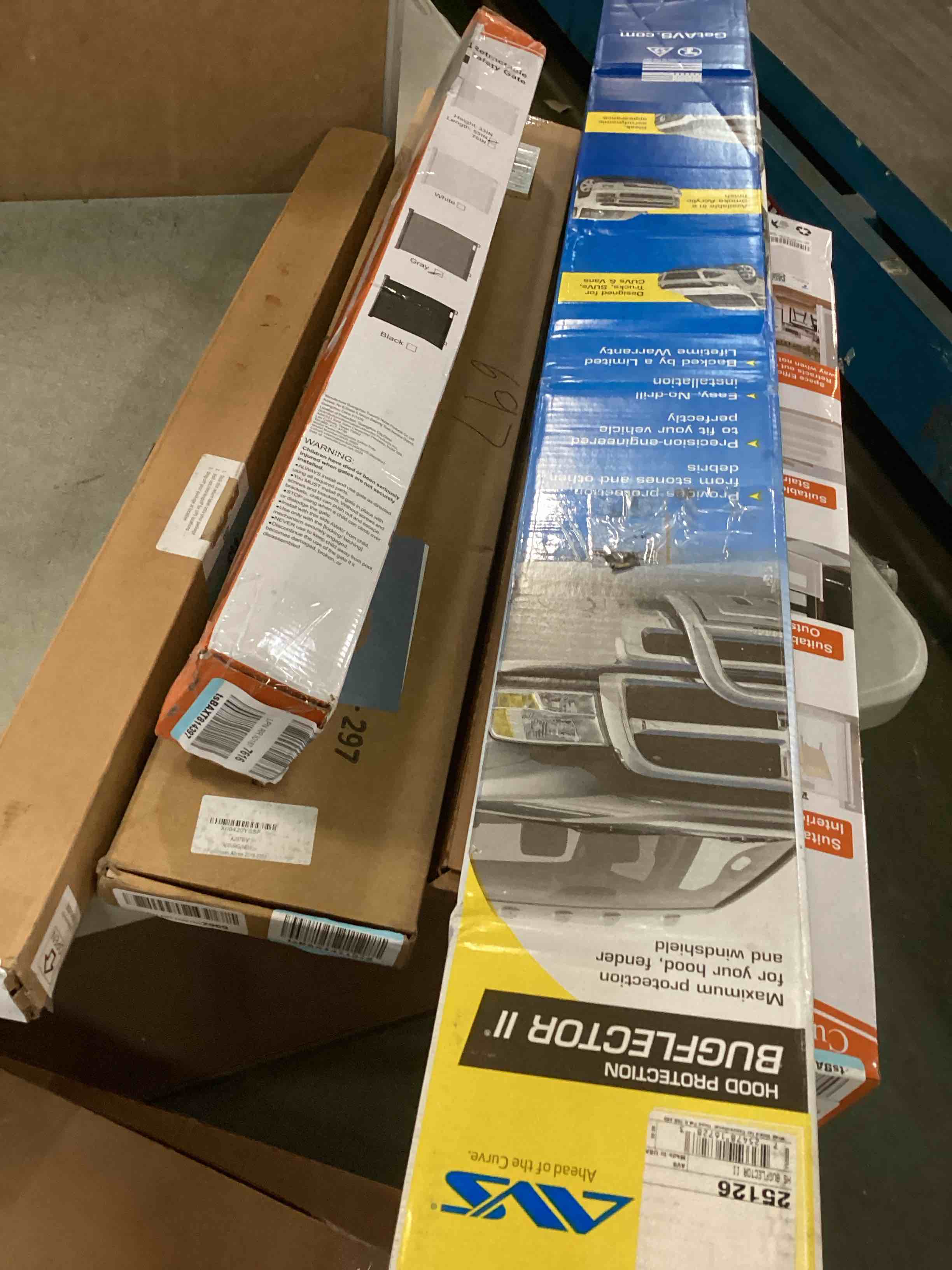 Various assorted items for home maintenance and car accessories