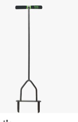 Yard Butler ID-6C Manual Lawn Coring Aerator - Grass Dethatching Turf Plug Core Aeration Tool - Grass Aerators for Small Yards - Loosen Compacted Soil - Gardening Hand Tools - Gray, 37 Inches