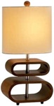 Adesso 3202-15 Rhythm Table Lamp, 19.5 in., 60 W Incandescent/13W CFL, Walnut PVC Veneer on MDF, 1 Table Lamp