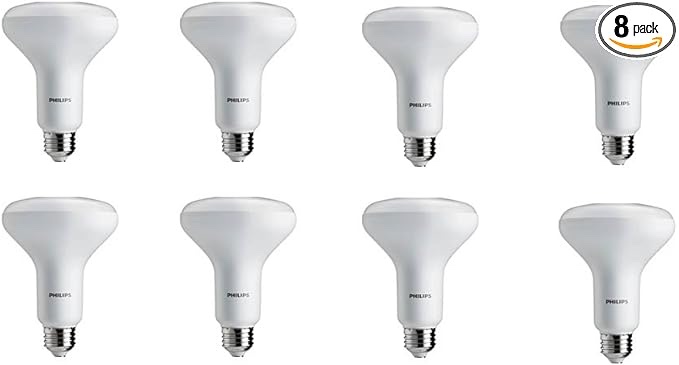 Philips LED Dimmable BR30 Light Bulb: 650-Lumen, 2700-Kelvin, 9-Watt (65-Watt Equivalent), E26 Base, Soft White, 8-Pack
