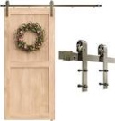 ROOMTEC 6.6FT Colorful Sliding Barn Door Hardware Track Kit, Bronze Roller Kit for 1 Doors, J Shape(No Door)