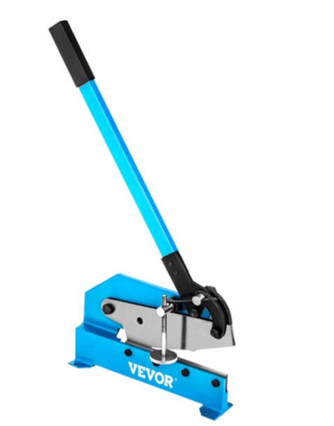 VEVOR Hand Plate Shear 8", Manual Metal Cutter Cutting Thickness1/4 Inch Thick Max, Metal Steel Frame Snip Machine Benchtop 7/16 Inch Rod, for Shear Carbon Steel Plates and Bars