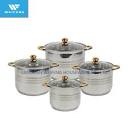 (similar photo) 8PCS Gold-Plated Handle Stainless Steel High Stock Pot-Cookware Set